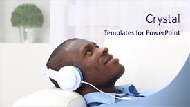  Presentation with heaven - Slide deck featuring music heaven - handsome african american man background and a  colored foreground