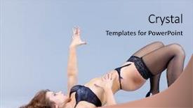  Presentation with woman in agriculture - Slide deck enhanced with music heaven - undressing woman portrait background and a  colored foreground