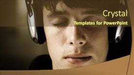  Presentation with mind - Cool new PPT theme with music in my mind backdrop and a tawny brown colored foreground
