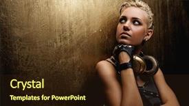  Presentation with punk - Colorful presentation theme enhanced with music industry - close-up portrait of an attractive backdrop and a wine colored foreground