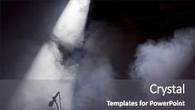  Presentation with stage lights - PPT layouts consisting of music industry - stage lights background and a gray colored foreground