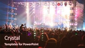  Presentation with club - PPT theme enhanced with music industry - underground club background and a wine colored foreground