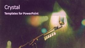  Presentation with vintage music - Cool new theme with music industry - vintage photo of retro styled backdrop and a wine colored foreground