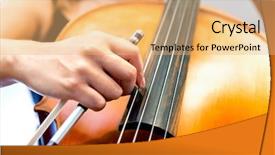  Presentation with music instrument - Beautiful PPT layouts featuring music instrument players - close up of cello backdrop and a  colored foreground