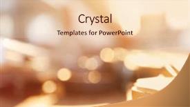  Presentation with guitar - Presentation theme featuring music instrument players - guitar neck as blurred background background and a lemonade colored foreground