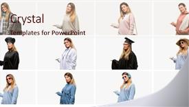  Presentation with cool - Presentation design featuring music invitation - cool woman different professions confident background and a lemonade colored foreground