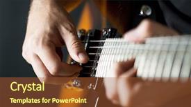  Presentation with guitar - Presentation design consisting of sea shell seashell photo seashell background and a dark gray colored foreground