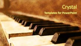  Presentation with jazz music - Slide deck enhanced with music jazz - old piano in vintage finish background and a tawny brown colored foreground