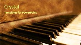  Presentation with jazz music - Slide set consisting of music jazz - old piano in vintage finish background and a tawny brown colored foreground