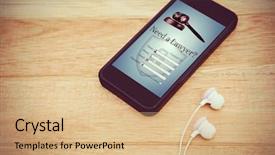  Presentation with lawyer - Colorful presentation theme enhanced with music justice - graphic interface of lawyer contact backdrop and a coral colored foreground