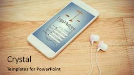  Presentation with lawyer - Slides with music justice - graphic interface of lawyer contact background and a coral colored foreground