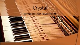  Presentation with ancient astronomy - Cool new presentation theme with music keyboard - detail of ancient wooden piano backdrop and a  colored foreground