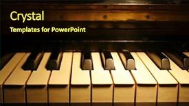  Presentation with piano keyboard - Cool new presentation theme with music keyboard - piano backdrop and a wine colored foreground