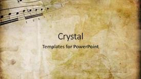  Presentation with music book - PPT theme consisting of music book - old paper background and a lemonade colored foreground