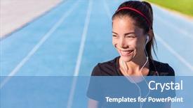  Presentation with music motivation - Audience pleasing PPT theme consisting of music motivation with earphones getting backdrop and a teal colored foreground