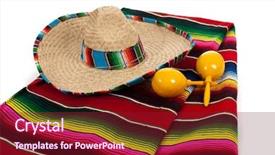  Presentation with music instruments - Slides consisting of music native instruments - mexican serape sombrero and yellow background and a violet colored foreground