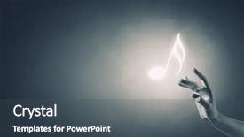  Presentation with music note - Audience pleasing presentation theme consisting of music note icon backdrop and a ocean colored foreground