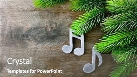  Presentation with christmas music - Slide deck with music notes and christmas tree background and a  colored foreground