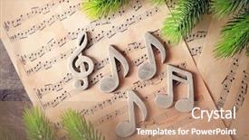  Presentation with christmas music - Amazing presentation having music notes and christmas tree backdrop and a coral colored foreground