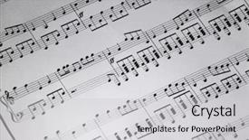  Presentation with music notes - Slide deck consisting of music notes background background and a light gray colored foreground