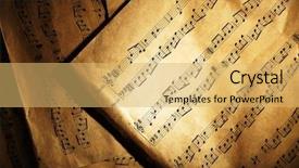  Presentation with music note - Colorful PPT layouts enhanced with music notes background backdrop and a yellow colored foreground