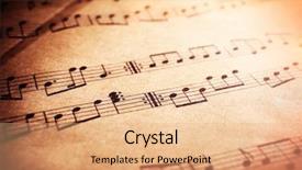  Presentation with music note - Colorful slides enhanced with music notes background backdrop and a coral colored foreground