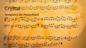  Presentation with music note - Cool new PPT layouts with music notes background backdrop and a yellow colored foreground