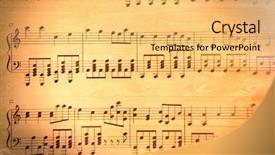  Presentation with music note - PPT layouts enhanced with music notes background background and a yellow colored foreground