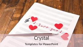  Presentation with music book - Theme having music notes in music note background and a lemonade colored foreground