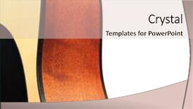  Presentation with guitar - PPT theme enhanced with music notes stave - guitar isolated on white background and a lemonade colored foreground