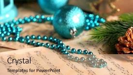  Presentation with music notes - Slide deck with music notes with christmas decoration background and a lemonade colored foreground