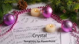  Presentation with music notes - Beautiful PPT layouts featuring music notes with christmas decoration backdrop and a  colored foreground