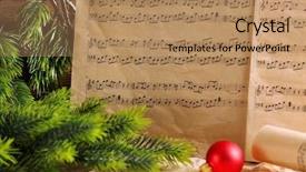  Presentation with christmas music - Cool new presentation design with music notes with christmas decoration backdrop and a  colored foreground