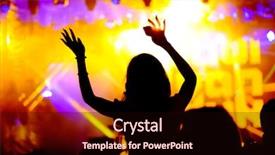  Presentation with live music concert - Amazing presentation having music nots - fans cheering at open-air live backdrop and a  colored foreground