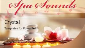  Presentation with flower candles - PPT layouts consisting of music orientalism - spa sounds concept candles background and a lemonade colored foreground