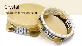  Presentation with drum - Beautiful presentation theme featuring music orientalism - two drum on a white backdrop and a blonde colored foreground