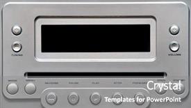  Presentation with hifi - Presentation with music player - modern small hifi system background and a gray colored foreground