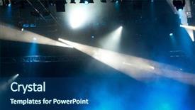  Presentation with crowd - PPT theme with summer travel vacation and holiday concept - wooden pier between sunset in phuket thailand background and a tawny brown colored foreground