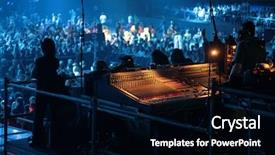  Presentation with civil engineering mixer concrete - PPT theme having music prodution - mixer on concert background and a black colored foreground