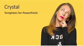  Presentation with roll - Beautiful theme featuring music questions - beautiful middle age woman wearing backdrop and a  colored foreground