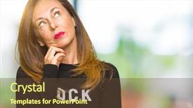  Presentation with music rock roll - Colorful presentation design enhanced with music questions - beautiful middle age woman wearing backdrop and a  colored foreground