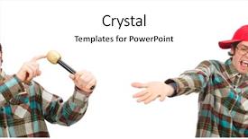  Presentation with music singing - Colorful presentation theme enhanced with music rapper - funny guy singing isolated backdrop and a white colored foreground