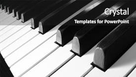  Presentation with piano keyboard - Slide deck consisting of percussion instruments - old piano keyboard fragment background and a dark gray colored foreground