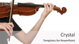  Presentation with band - Theme enhanced with school band - playing violin background and a white colored foreground