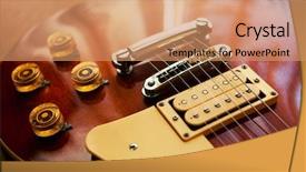  Presentation with love on electric - Presentation design consisting of electric guitar in a jazz background and a coral colored foreground