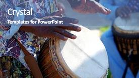  Presentation with reggae - Slides consisting of music reggae - close up look background and a ocean colored foreground