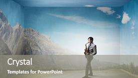  Presentation with young children playing multicultural - Audience pleasing slides consisting of music saxofon - young man playing saxophone backdrop and a  colored foreground