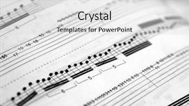 Presentation with music score - Theme consisting of music score shallow dof background and a white colored foreground