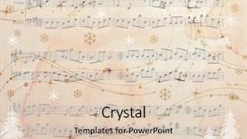  Presentation with music note - Presentation theme featuring music sheet background with snow background and a lemonade colored foreground