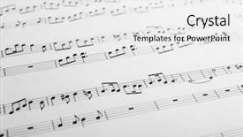  Presentation with sheet music - PPT theme featuring music sheet background background and a white colored foreground